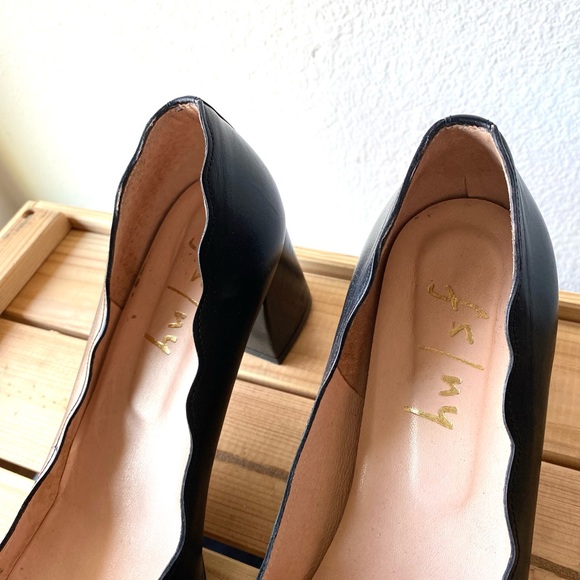 French Soles FS/NY leather block heels - Picture 3 of 5